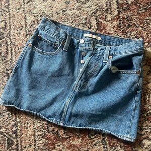 Levi's Blue Denim Mini Skirt
